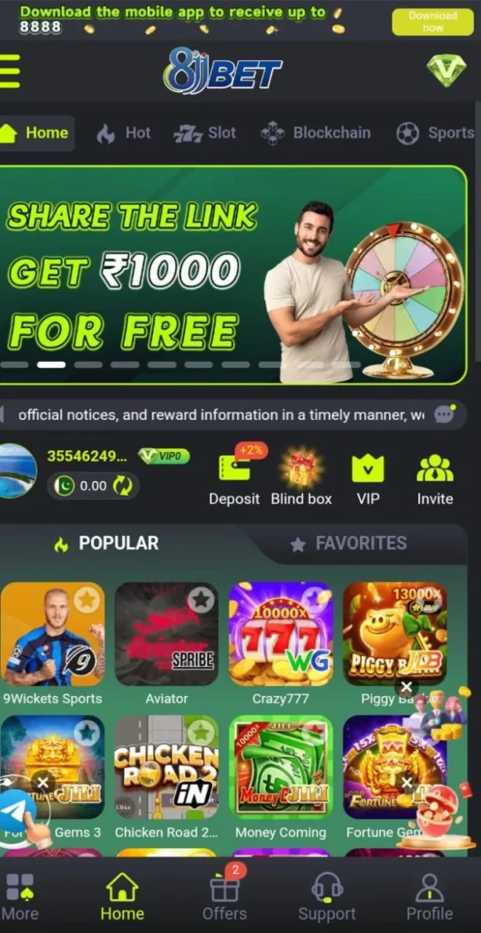 8 JJ Bet game