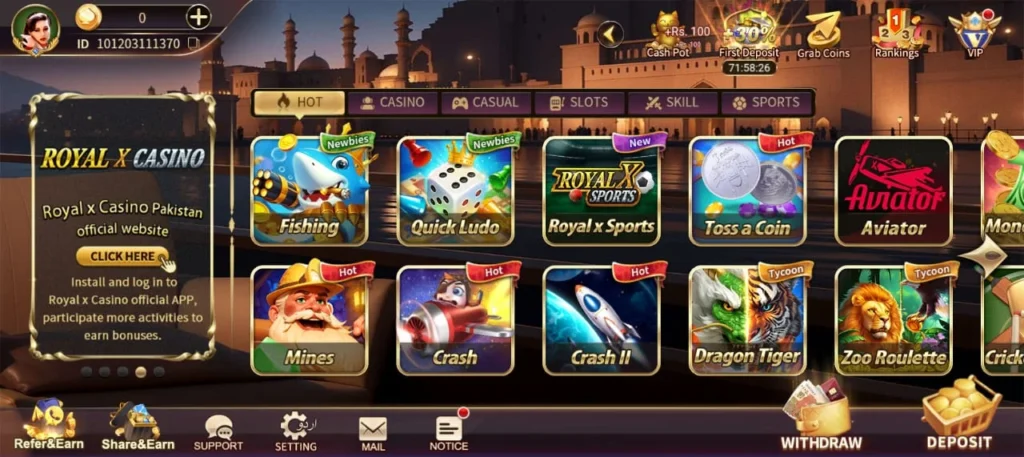 Royal X Casino game