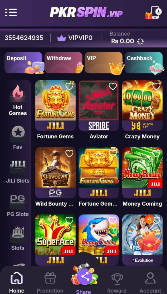 PKR Spin Game